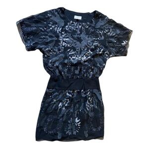 Adam Lippes Silk Mini Dress – Slouchy Floral Print, See Measurements